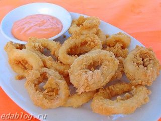 Хрустящие кольца кальмаров Хрустящие кольца кальмаров