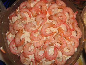 салат из кальмаров